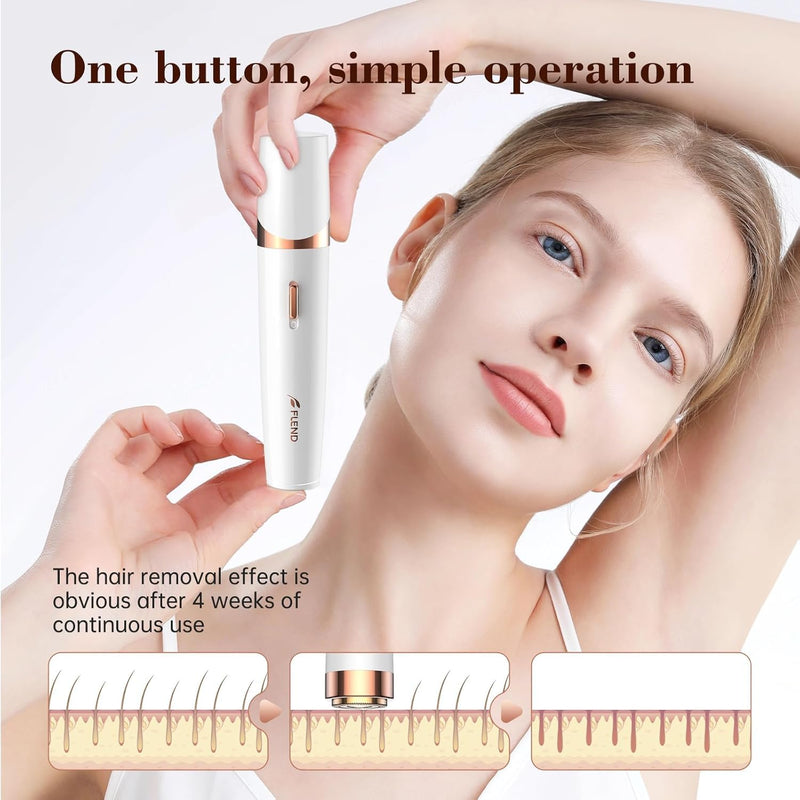 [Australia] - Epilator,2 in 1Epilator for Women Rechargeable,Womens Electric Shaver with LED Light,Hair Removal,Hair Removal for Women Legs/Face/Bikini/Arms,Smooth Epilator Trimmer Travel Kit Set,Simple to use White 