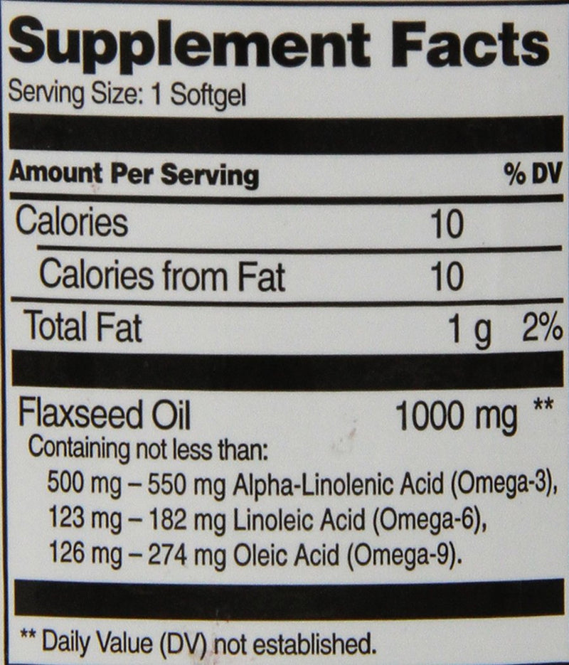 21st Century Flaxseed Oil 1000 Mg Softgels, 120-Count (22871) (Pack of 2) 120 Count (Pack of 2)