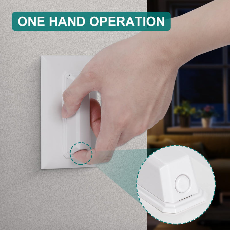 [Australia] - Light Switch Cover Guard, Child Proof Wall Switch Cover Keeps Your Lights or Switches from Getting Accidentally Turned ON or OFF, Toggle Style (White, 2 Pack) 
