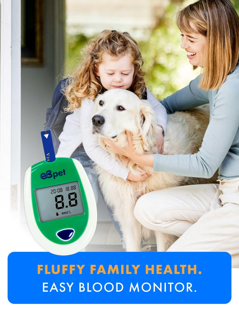 [Australia] - eBpet Test Strips for Use eBpet Blood Glucose Monitoring System, 25 Test Strips, Dog & Cat Code Card 