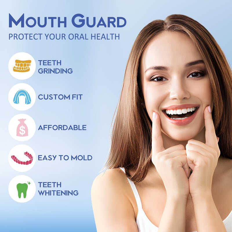 [Australia] - Mouth Guard for Grinding Teeth at Night, Neateeth Night Guards for Teeth Grinding & Clenching, 4 Packs Mouth Guards for Sleeping ‚Äì Includes 2 Sizes & 1 Travel Case 4 Units 