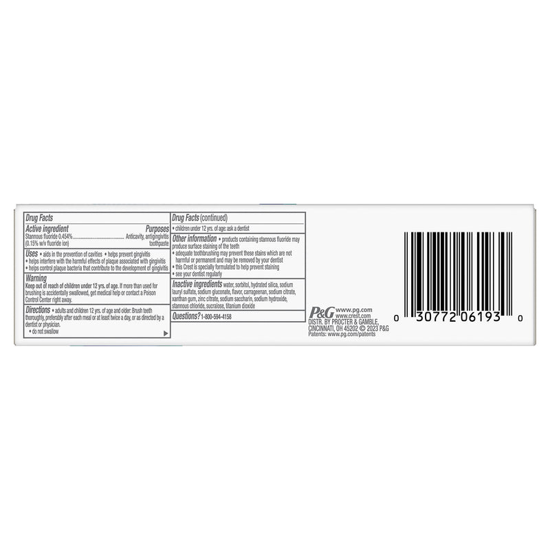 Crest Pro-Health Gum Detoxify Gentle Whitening Toothpaste, 3.7 oz