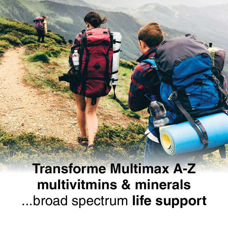 Multivitamins Nutritional Supplements for Women and Men, 365 Tablets, 1 Year Supply, 24 Active Vitamins and Minerals inc Vitamin D, C, B, Iron, Magnesium, Zinc, Vegan Vegetarian, UK Made by Transforme 1 count (Pack of 365)