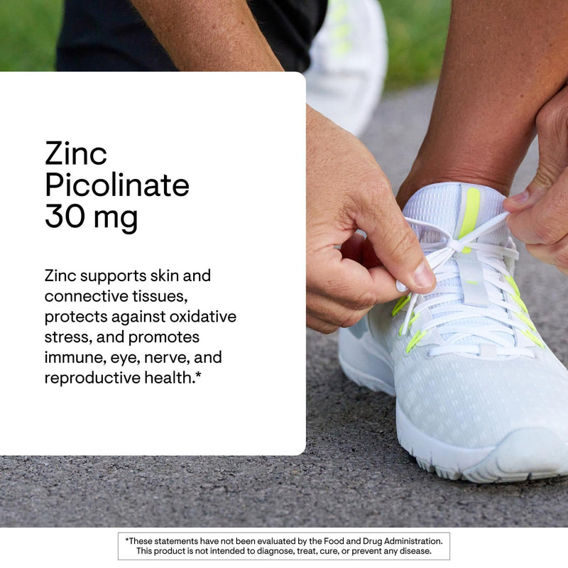 THORNE - Zinc Picolinate 30 mg - Well-Absorbed Zinc Supplement for Growth and Immune Function - Promotes Healthy Skin & Eyes* - Third-Party Certified - Gluten, Dairy & Soy-Free - 60 Capsules 60 Count (Pack of 1)