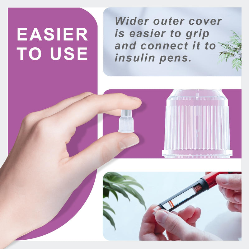 [Australia] - Plus Pen Needles 31g 5mm, Flat Pen Needle Base for Comfortable Insulin Injection, Compatible with Most Diabetes Pens and Injection Devices, 100 pcs/Box (3/16'') 