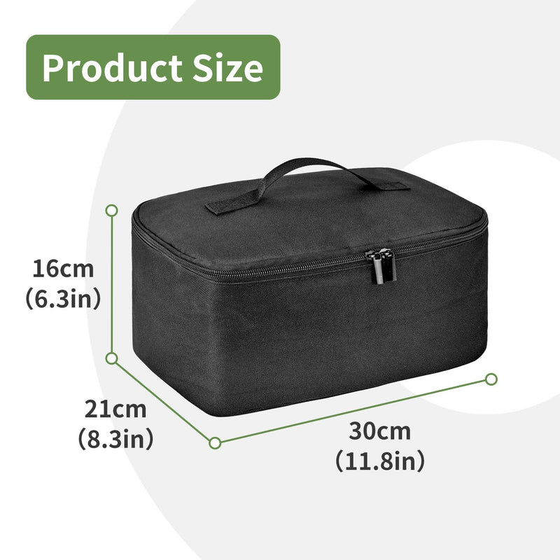 [Australia] - Boczif Waxing Kit Carry Bag, Wax Warmer Organizer Bag for Hair Removal Storage Bag, Wax Tool Bag Portable Travel Bags for Hotel Makeup Brush Waxing Kit Bag-black 