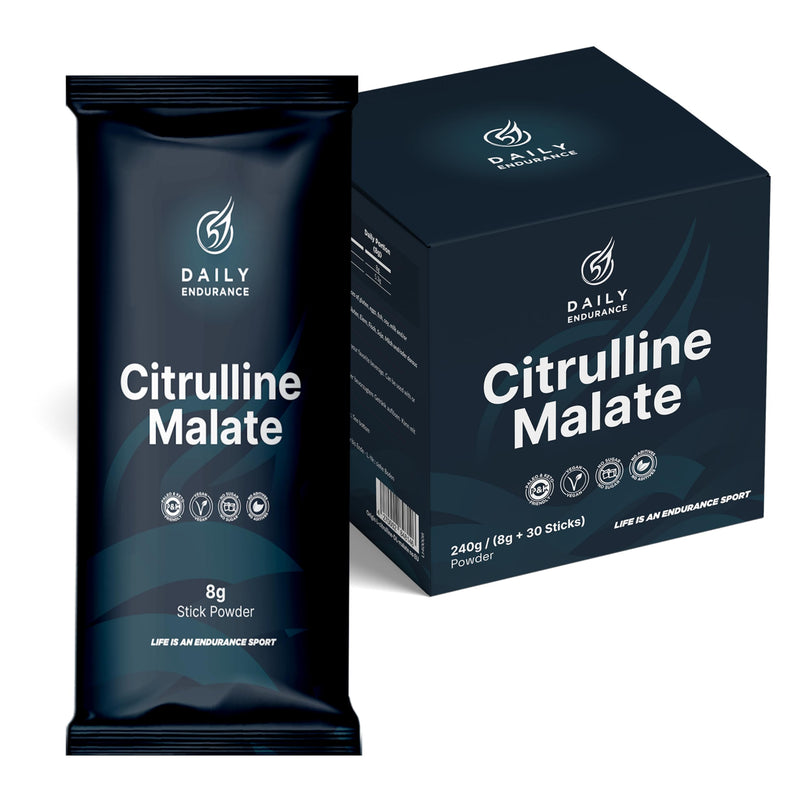 [Australia] - Daily Endurance - Citrulline Malate 2:1 Powder L-Citrulline High Dose - 30 Sticks 240g - Amino Acid Citrulline Malate Powder - Highest Purity - No Additives 