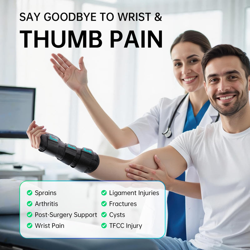 [Australia] - Carpal Tunnel Wrist Brace - Adjustable Night Support with Splint for Tendonitis, Arthritis, Sprains & Wrist Pain Relief - One Size Fits All, Men & Women (Right Hand, One Size) Right hand 