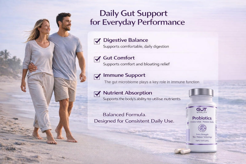 Advanced High Strength Daily Probiotic - Supports Men’s & Women’s Microbiome Health - Gut, Digestion & Bloating Support - Whole Body Wellbeing - Slow-Release - Vegan & Gluten Free - Made in UK