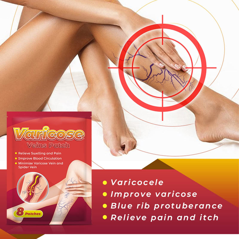 [Australia] - 40 Sheets Varicose Vein Treatment Patches, Herbal Extract for Removing Spider Veins for Improved Blood Circulation 