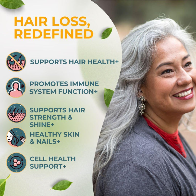 VITAL NUTRITIVE Biotin Hair Growth Vitamins - Hair, Skin & Nails Supplement | Biotin & B-complex for stronger hair, skin & nails. Hormone-free, gluten-free. For women & men. 120 count.