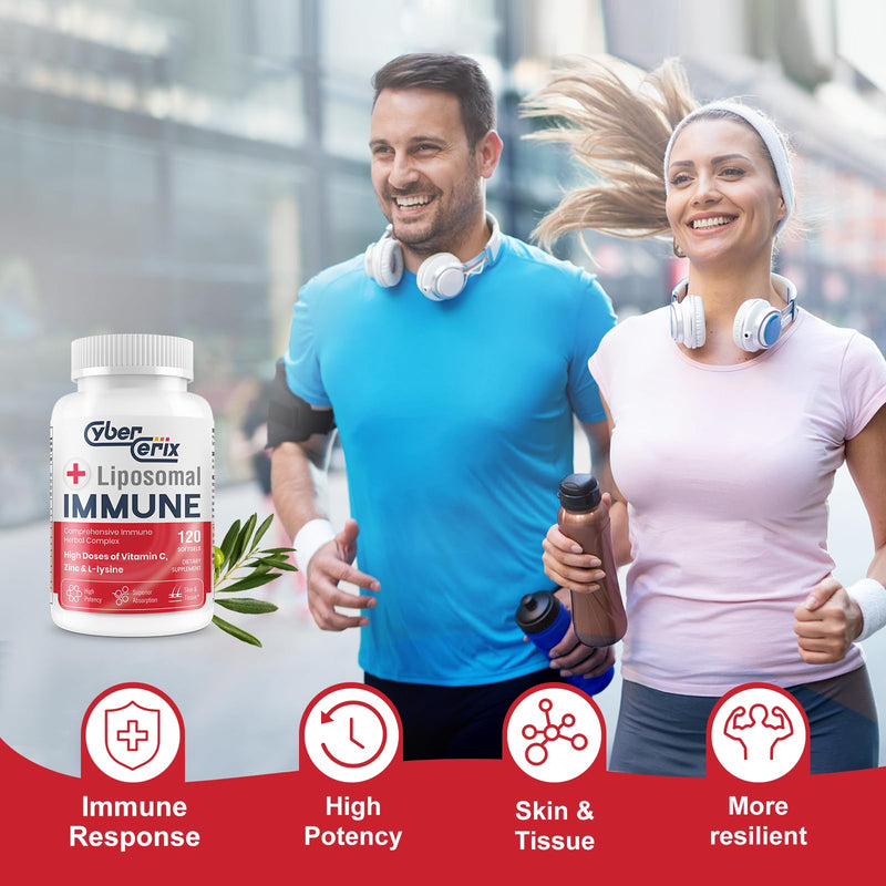 [Australia] - Advanced Liposomal Immune Supplement, Complex with L-Lysine 1,500mg, Vitamins, Minerals & Herbal Extracts, Comprehensive Daily Wellness Blend for Men & Women - 120 Capsules 120 Count (Pack of 1) 