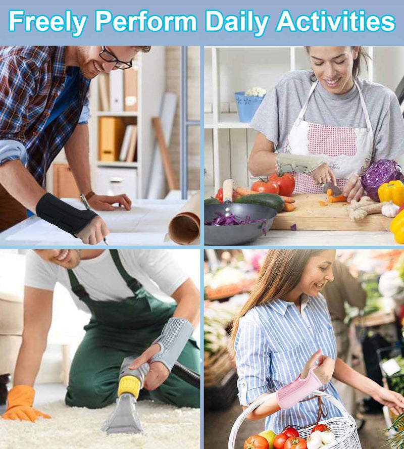 Wrist Brace for Carpal Tunnel Pain Relief, Wrist Support Splint for Women Men,Sprain, Repetitive Strain, Adjustable Hand Brace for Sleeping Fits Right Left Hand for Arthritis (Pink, Left Hand, S/M) Small/Medium Pink Left Hand