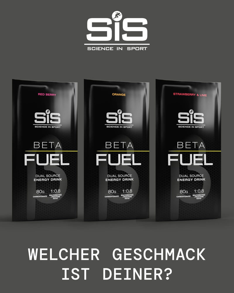 [Australia] - Science in Sport BETA Fuel 80 Energy Drink Powder 15 x 82g Orange - Isotonic drink powder with 80g carbohydrates, ideal energy supplier for endurance athletes 