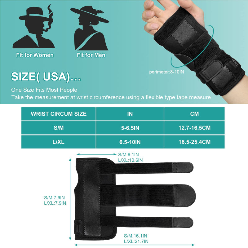 Wrist Thumb Brace Heating Pad for Arthritis and Carpal Tunnel Relief, De Quervain's Tenosynovitis, Tendonitis Wrist Hand Pain Relief - Left Right Hand(No Battery)