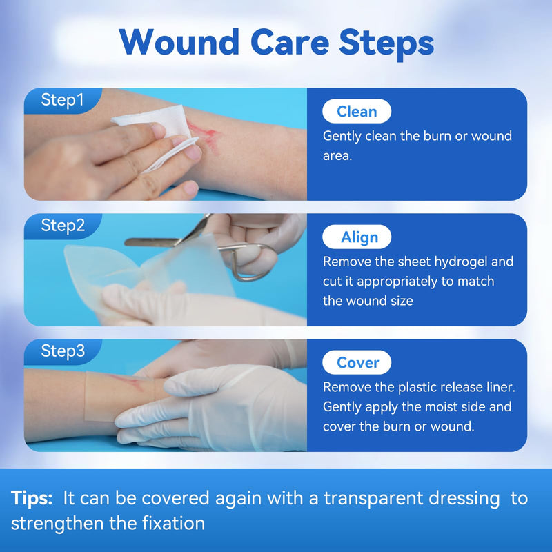 [Australia] - Dimora Hydrogel Burn Dressing 4" x 4" - Burn and Wound Dressing Instant Cooling Relief for Minor Burns & Wounds, Soothing Moist Burn Pads for 1st-2nd Degree Burns, Cuts, Abrasions(10 Count) 4" x 4" (10 Count) 