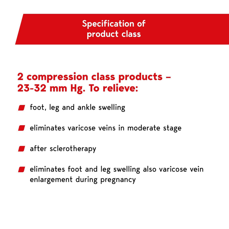 [Australia] - Lauma Medical, 23-32 mmHg open toe compression stockings class 2, varicose veins, often swelling in the legs, pain in calves and feet (long, XL size, beige) AG307-4D-8001 