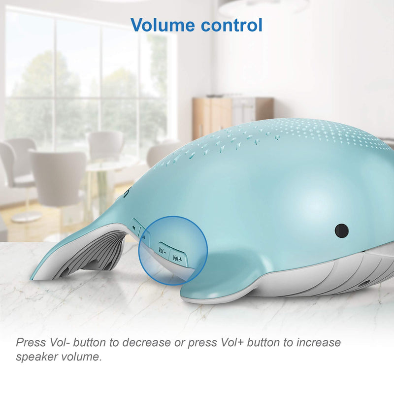 [Australia] - VTech Communications BC8312 Wyatt The Whale Storytelling Baby Sleep Soother with a White Noise Sound Machine Featuring; 10 Stories, 10 Ambient Sounds & 10 Calming Melodies with Glow-on-Ceiling 