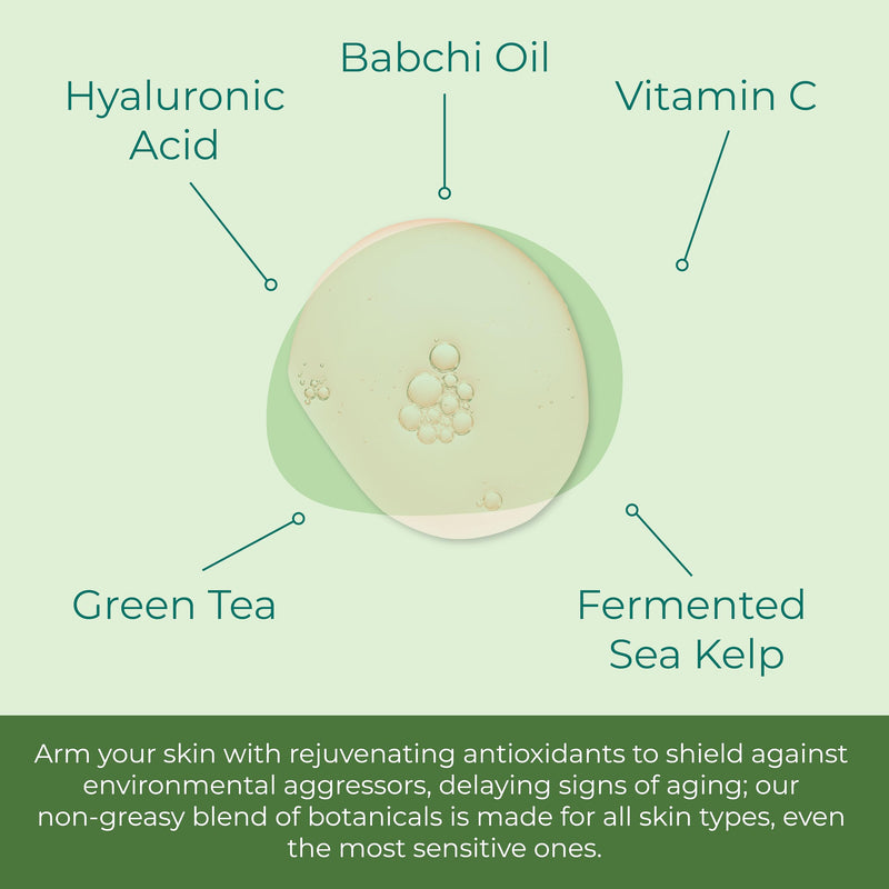Sea-el Hyaluronic Acid & Vitamin C Facial Serum Drops Firming Hydration & Glow Anti Aging Face Moisturizer - Daily Wrinkle Diminishing Skin Care for Women & Men, Vegan - 1 Fl Oz