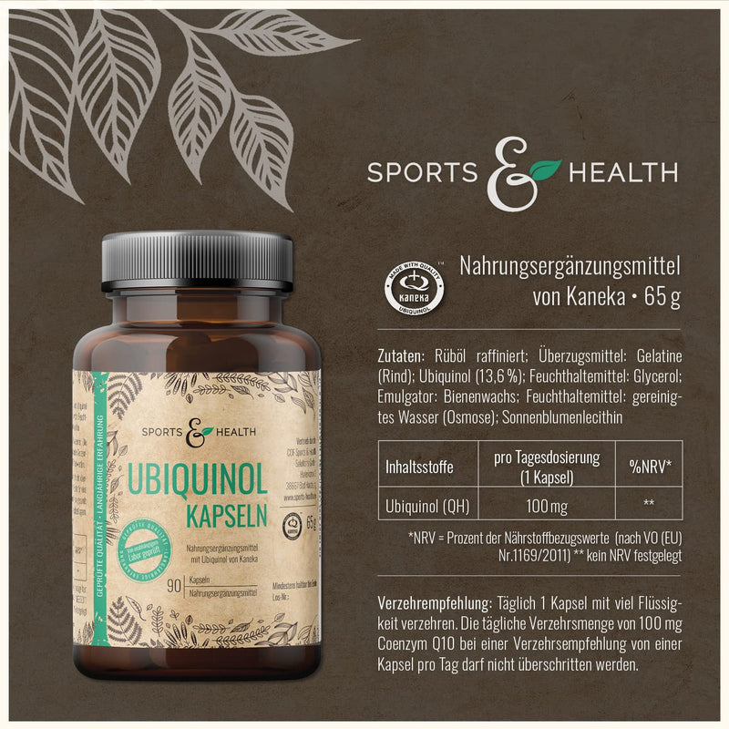 [Australia] - Q10 capsules Ubiquinol - 90 capsules - 100 mg pure Kaneka Ubiquinol - Q10 capsules high dosage - Q10 with Kaneka quality - coenzyme Q10 90 pieces (pack of 1) 