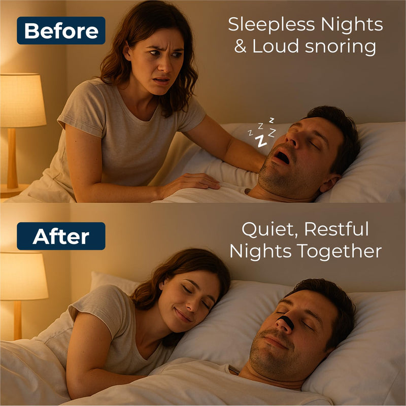 [Australia] - TapeGeeks Nasal Strips for Snoring Relief ‚Äì Hypoallergenic Nose Strips for Breathing ‚Äì Strong Hold, Gentle on Skin, Latex-Free, 30 Count Black 