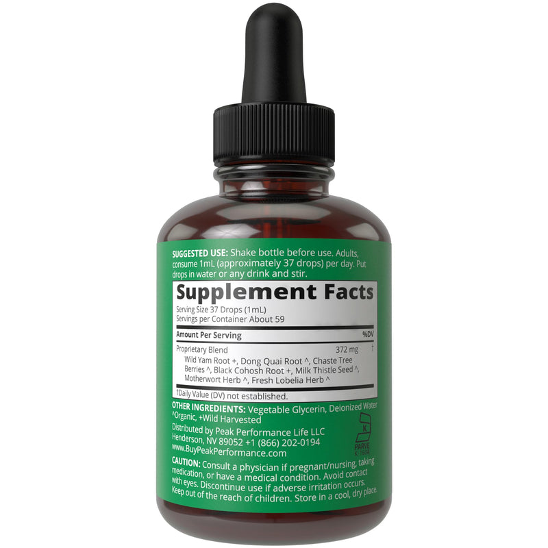 [Australia] - Menopause Supplements 7-In-1 Liquid Drops. 7 Herbal Ingredients for Hot Flashes Menopause Relief. Vegan, Zero Sugar Support for Women. Yam Root, Organic Dong Quai + Chaste Tree Berries, Black Cohosh 