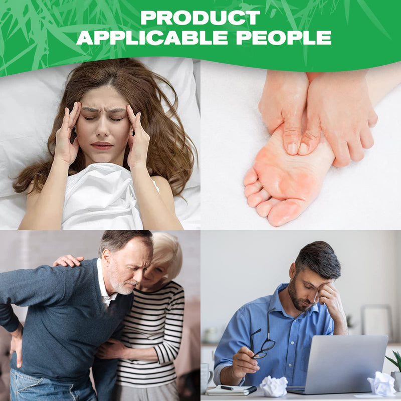 [Australia] - 100Pads Natural Bamboo Vinegar Ginger Powder Foot Pads | Deep Cleansing Foot Paches for Stress Relief, Better Sleep Suitable for Travel or Home Use White 