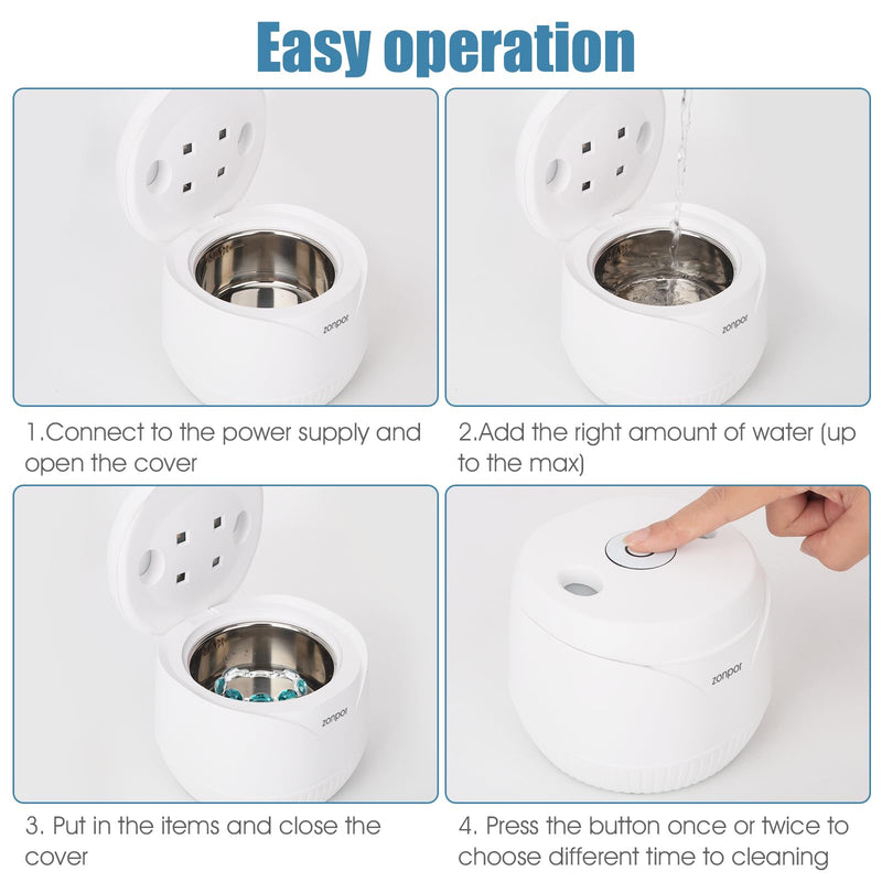 [Australia] - ANIREPUR ultrasonic cleaning device, UV ultrasonic cleaner for dental pod, dentures, aligners, retainers, whitening trays, dental splint 