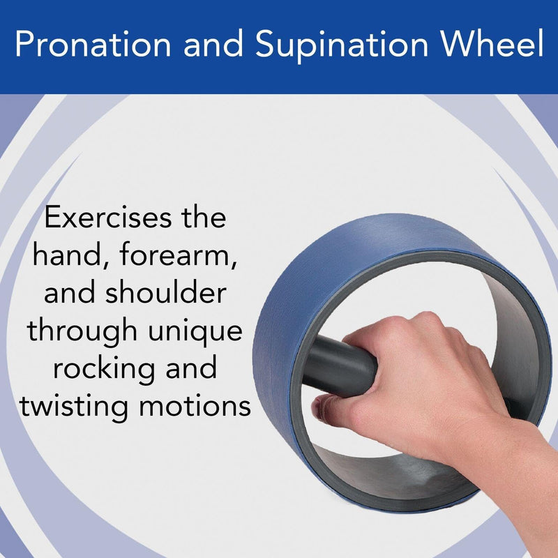 [Australia] - Rolyan Pronation & Supination Wheel, 2 Pound Weighted Wheel Training Device for Motor Control and Mobility, Hand & Arm Trainer for Forearm and Shoulder Surgery Recovery & Rehabilitation 