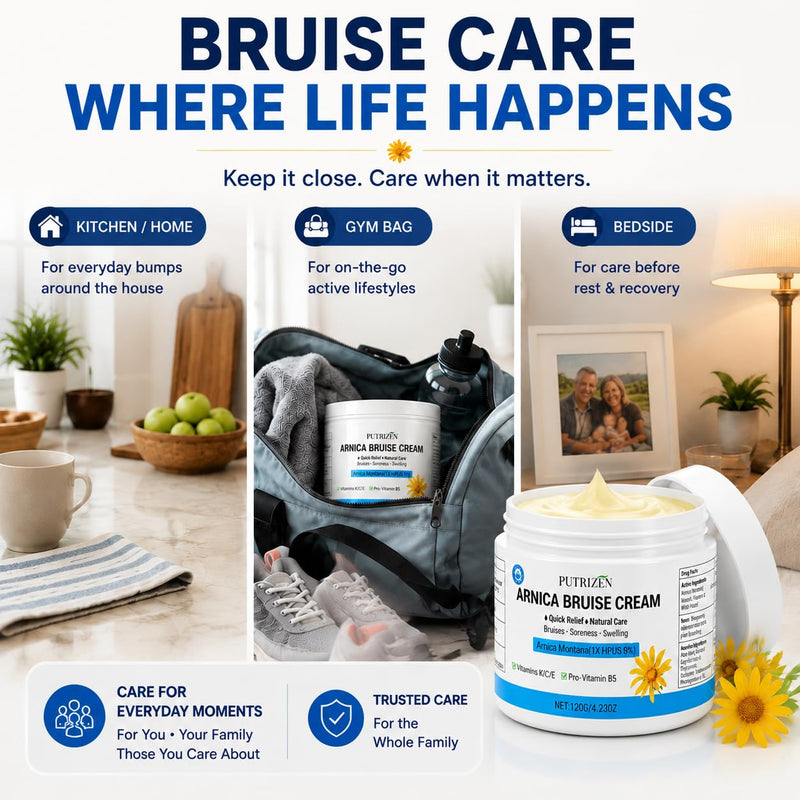 9% Extra Strength Arnica Bruise Cream for Pain & Swelling, 4.23 oz | Higher active concentration than familiar 7% formulas, plus Vitamins K, C, E & B5 in a fast-absorbing, non-greasy base