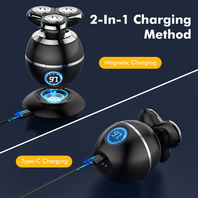 [Australia] - Electric Razor for Men, 2025 Upgrade Electric Shavers for Men, Cordless Rechargeable Shaver for Men, Wet/Dry Mens Shaver Face Shaver, Quick Electric Razor Grooming Kit 