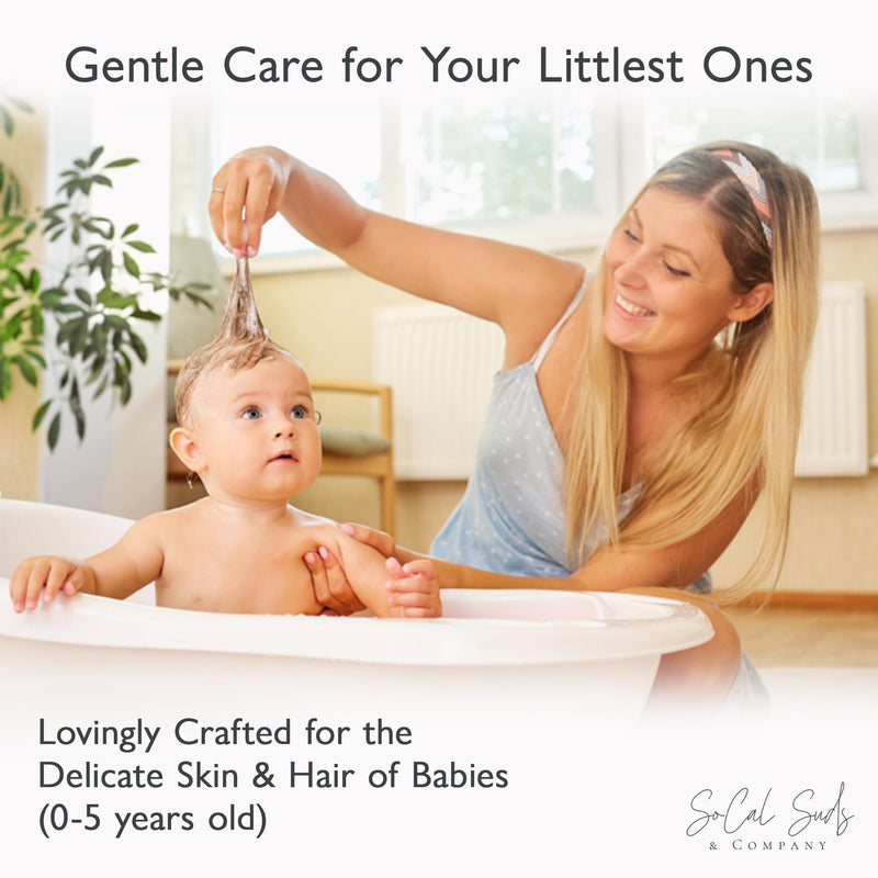 [Australia] - SoCal Suds & Company - Organic Baby & Kids Conditioner - Moisture Baby Hair Conditioner - Gentle Natural Vitamin Rich Ingredient Organic Oils for Babies and Kids Sensitive Scalp - Unscented, 12oz 12 Fl Oz (Pack of 1) 