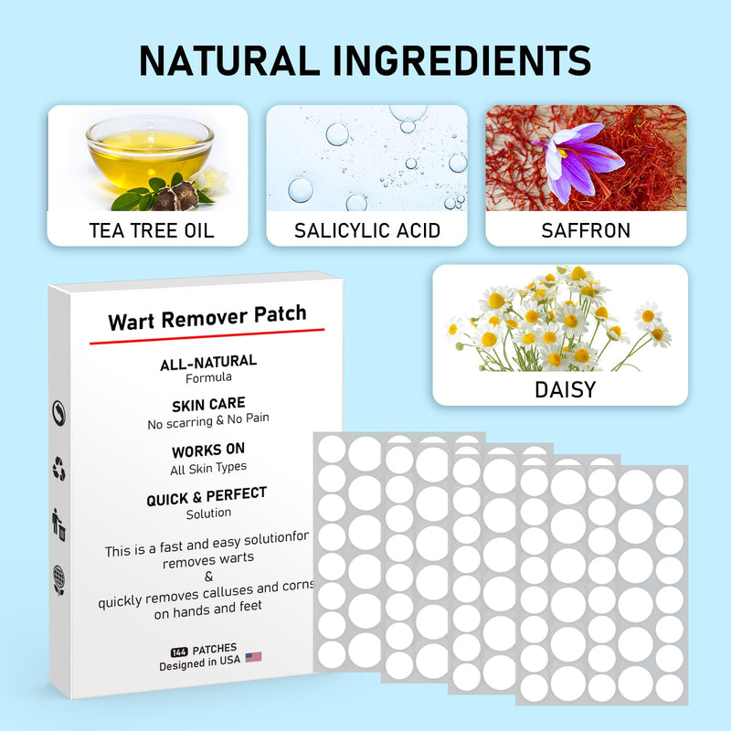[Australia] - WABRINY Wart Remover Patches, Fast & Easy Operate Hydrocolloid Gel Waterproof Invisible Sticker, Skin Care Removal Patches for Home Daily Use-8KZ 1 Box 