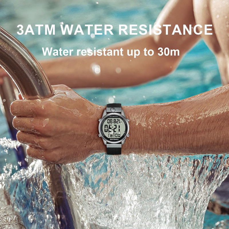 [Australia] - Accurate Pedometer Watch for Men Walking Simple Step Counter Watches Steps Tracker Large Digital Display Waterproof Non Bluetooth TIMEURE-2306 Green 