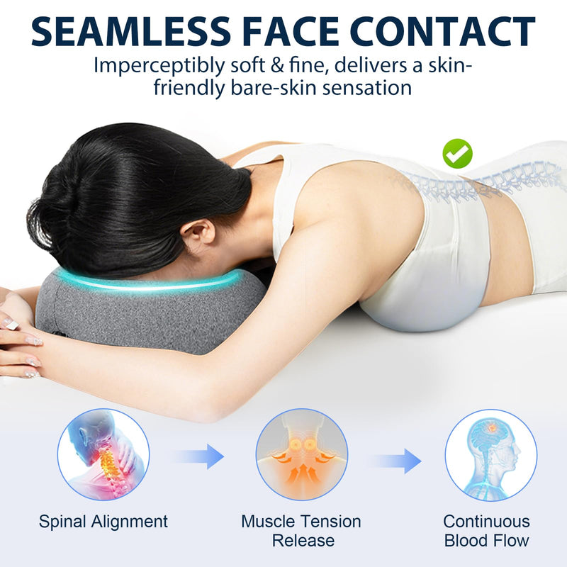 Light Gray Face Down Massage Pillow & Breast Pillow for Massage
