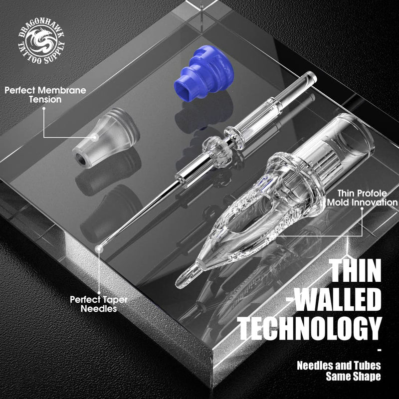 [Australia] - Dragonhawk Extreme Tattoo Needles - 20PCS Disposable Round Liner Cartridges 1203RL Professional Needles for Lining Work Fits Most Tattoo Machines 3RL 
