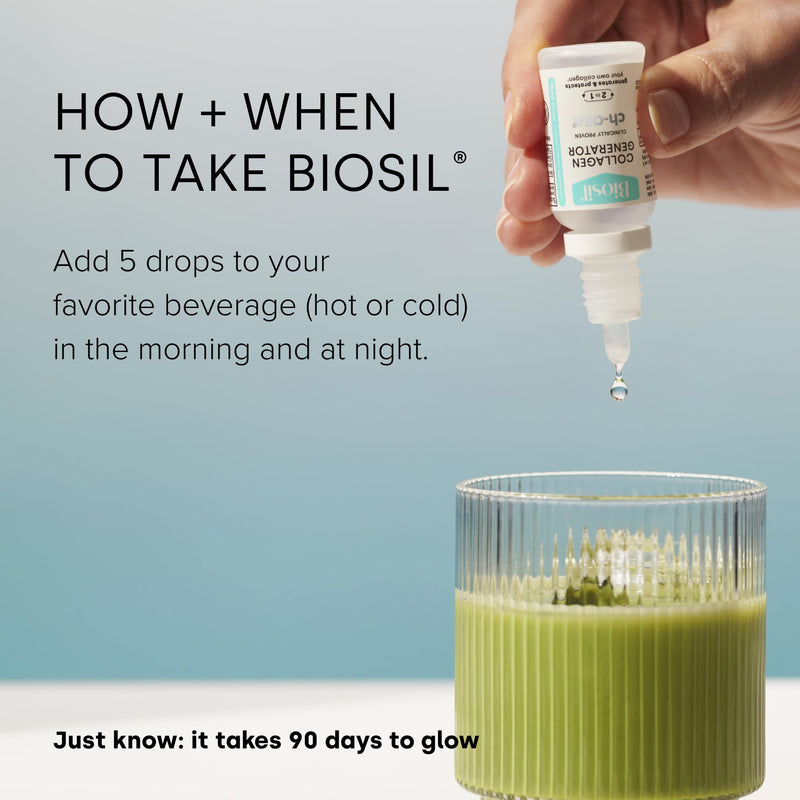 Biosil Collagen Generator - 15 mL Drops - with Patented ch-OSA Complex - Generates & Protects Your Own Collagen - GMO Free - 30-Day Supply