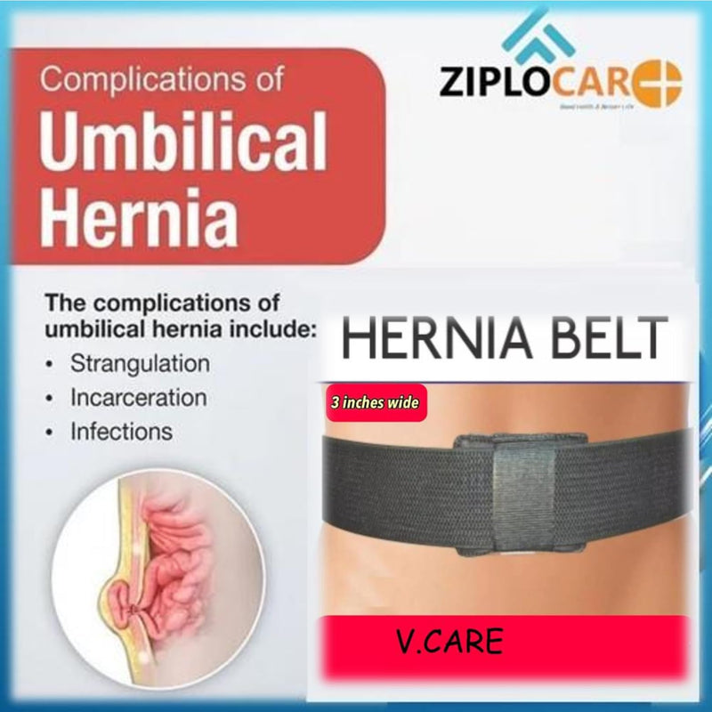 Umbilical Hernia Support Belt | Abdominal Navel Truss with One Removable Pad | Comfortable Hernia Brace for Men and Women (Size-XXL,Black) XX-Large Black