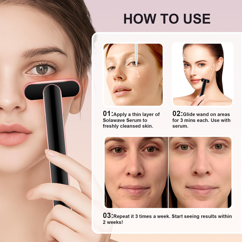 7 in 1 Eye Massager Facial Relaxation, Suitable for Family Travel Outing Eye Massage, Facial Massager, Black Size C