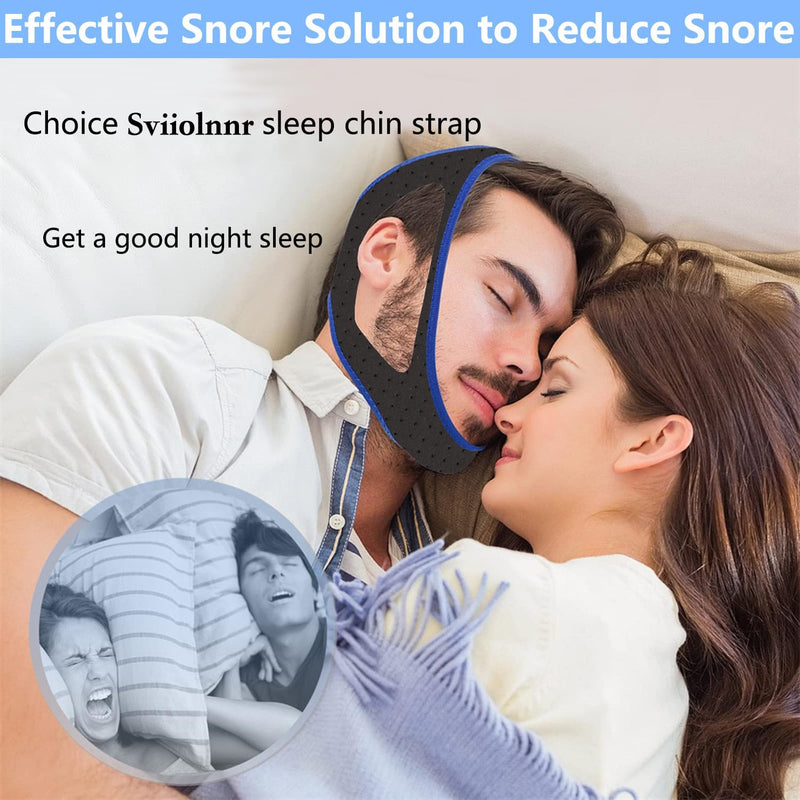[Australia] - Anti Snoring Chin Strap with 2 Adjustable Velcro, Soft Airflow Chin Straps for Snoring, Safe and Effective Anti Snore Device, cpap Chin Strap to Keep Mouth Closed and Reduce Snoring 