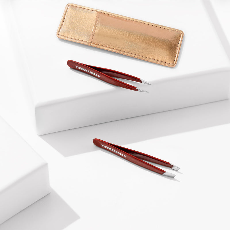 Tweezerman Vintage Rose Mini Tweezer Set with Case Vintage Rose Mini Set