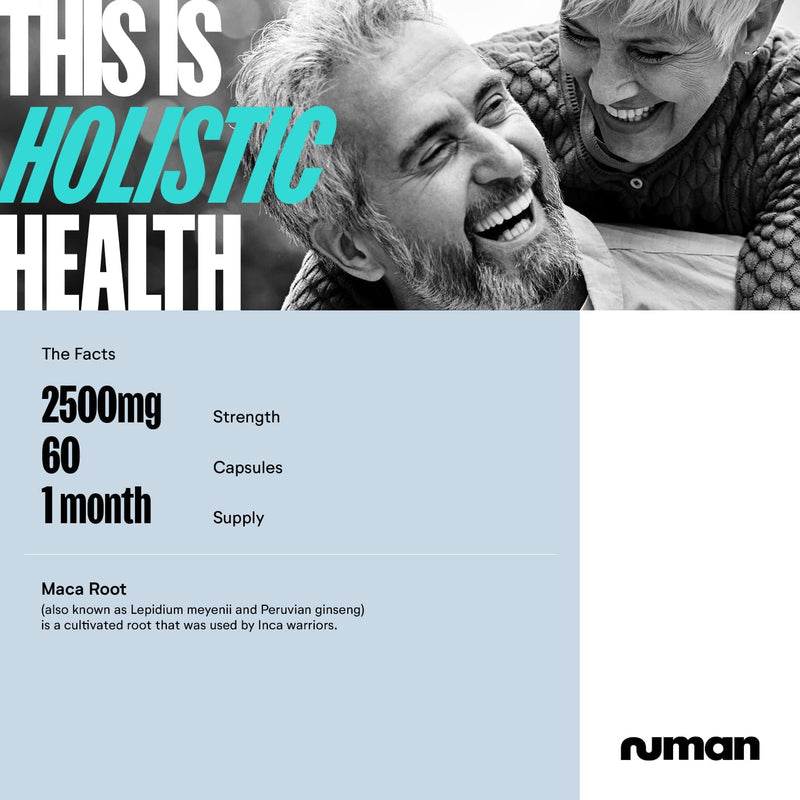 Numan Men’s Daily Supplement Bundle | Maca Root Capsules 2500mg 10:1 Extract + Testosterone Support with Zinc, Selenium & Vitamin D | Daily Nutritional Support for Men | 60 + 60 Capsules