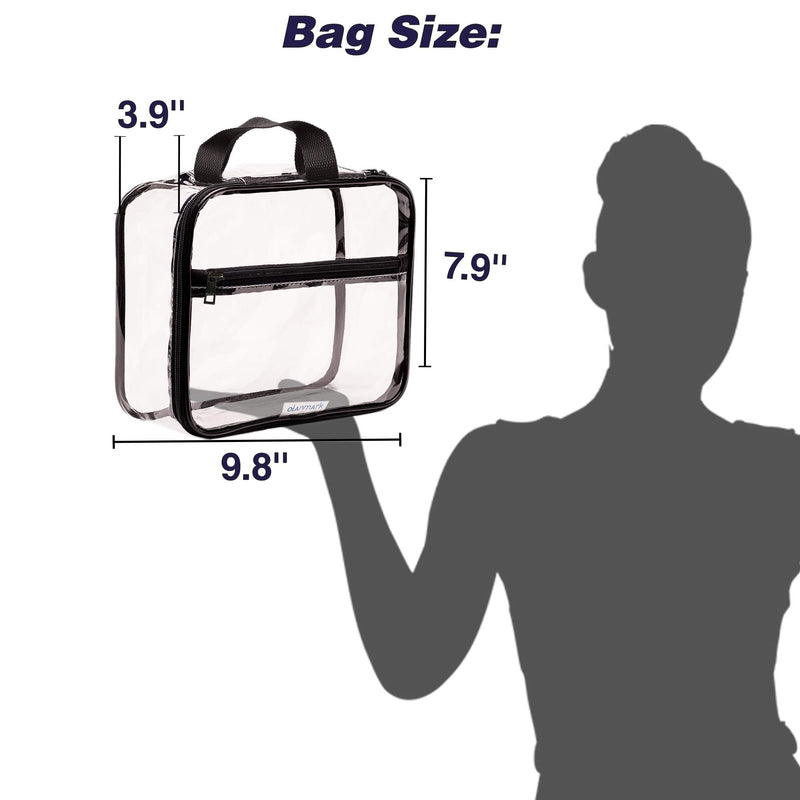 Clear Compression Packing Cubes 3 Set - Clear Toiletry Bag - PVC Makeup Bag - Large Transparent Cosmetic Travel Case