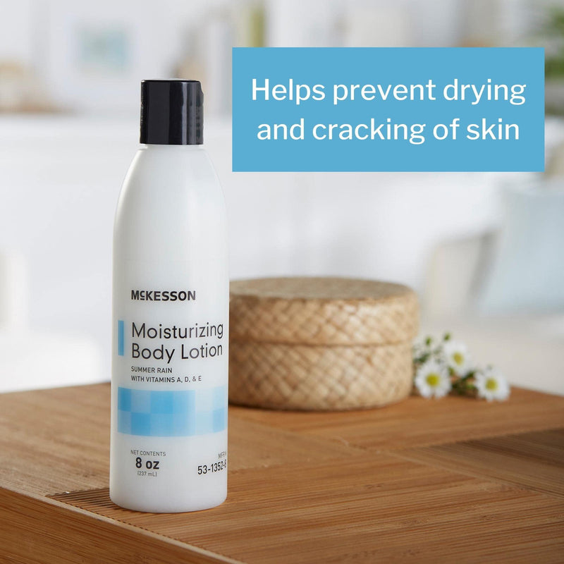 McKesson Moisturizing Body Lotion with Vitamins A, D, E, Summer Rain Scent, 8 oz, 1 Count 1 Ounce (Pack of 1)
