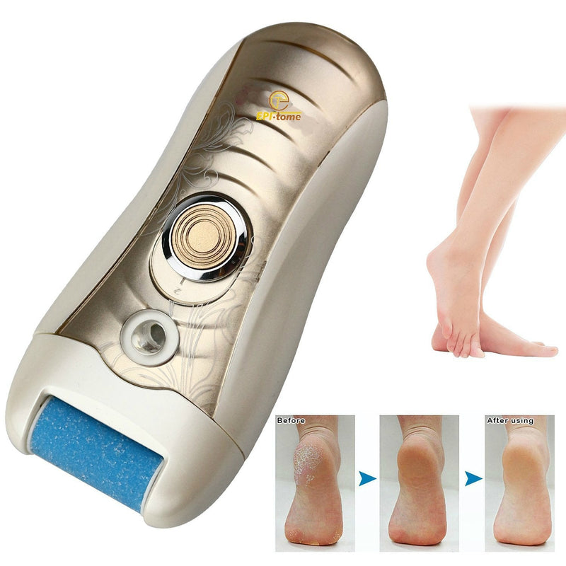 [Australia] - Epitome 3 in 1 Lady Wet or Dry Rechargeable Hair Removal Kit (Trimmer, Epilator, Callus Remover) with 2 Mode Power Switch, LED Hair Shaver for Arm, Underarm & Legs (Gold) 