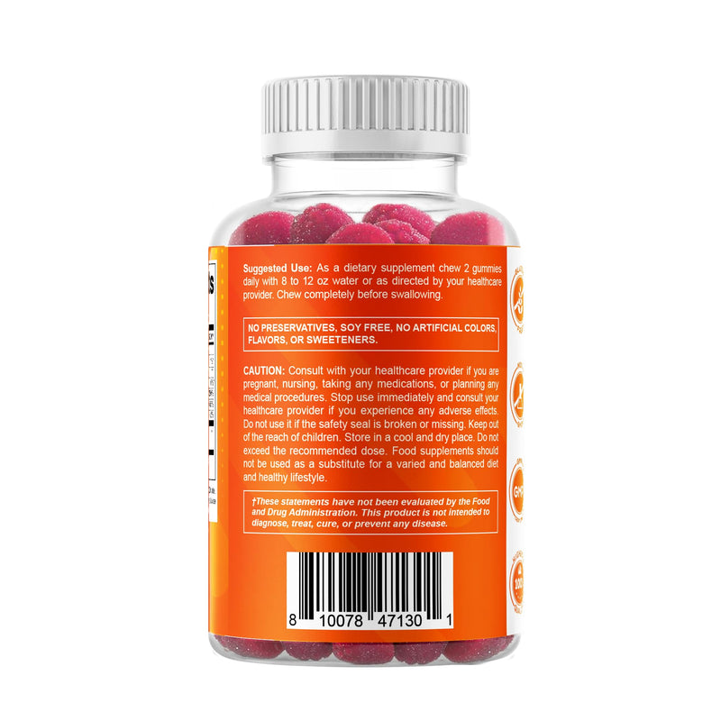 Vitamatic Zinc 50mg Gummies - 60 Vegan Gummies - Gluten Free - Healthy Immune Support for Adults, Men, Women