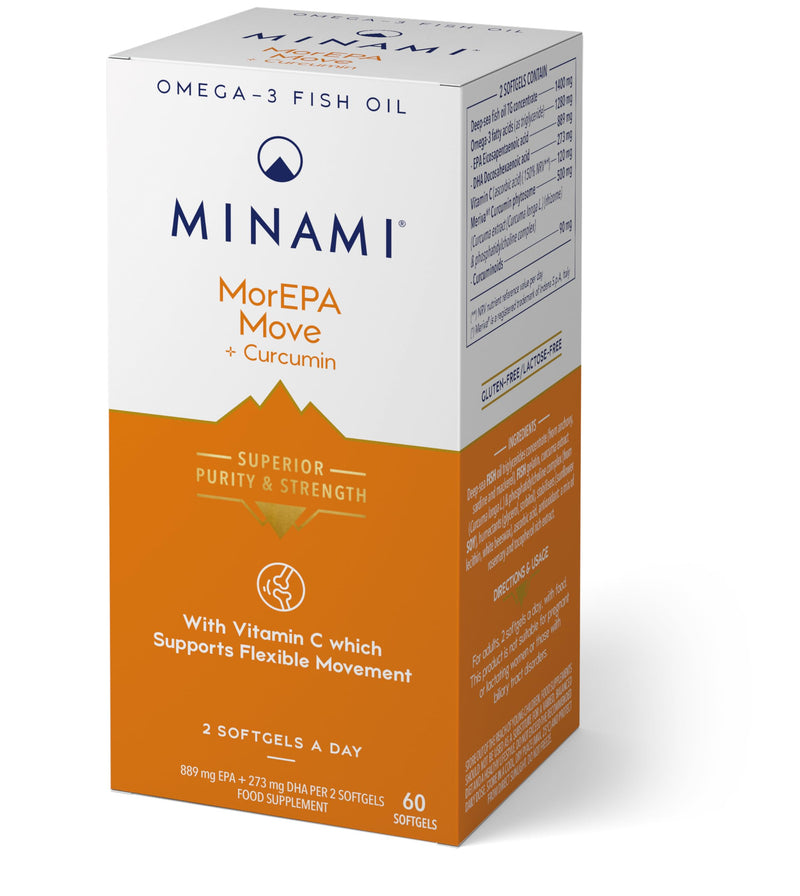 MINAM - Omega-3 Fish Oil - MorEPA Move + Curcumin - 60 softgels