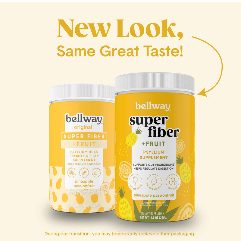[Australia] - Bellway Super Fiber Powder + Fruit, Sugar Free Organic Psyllium Husk Powder Fiber Supplement for Regularity, Bloating Relief & Gut Health, Non-GMO, Plant-Based, Pineapple Passion Fruit (50 Servings) 50 Servings (Pack of 1) 