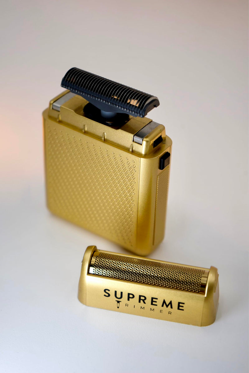 Supreme Trimmer Solo Single Foil Shaver for Pocket | 150 Min Runtime Cordless use, Powerful USB-C Mini Travel Razor for Professional & Home use | STF101 Gold