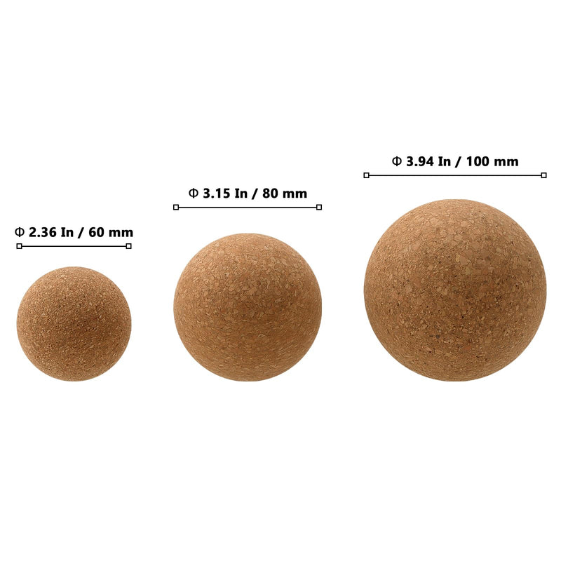 [Australia] - 5 PCS Cork Massage Ball, Cork Therapy Ball Wooden, Cork Ball for Muscle Massage, Myofascial Release 
